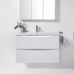 750mm Glossy White Double Drawer Wall Hung Vanity