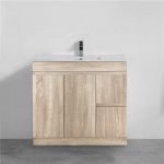 900mm Slim Vanity – Plywood – White Oak