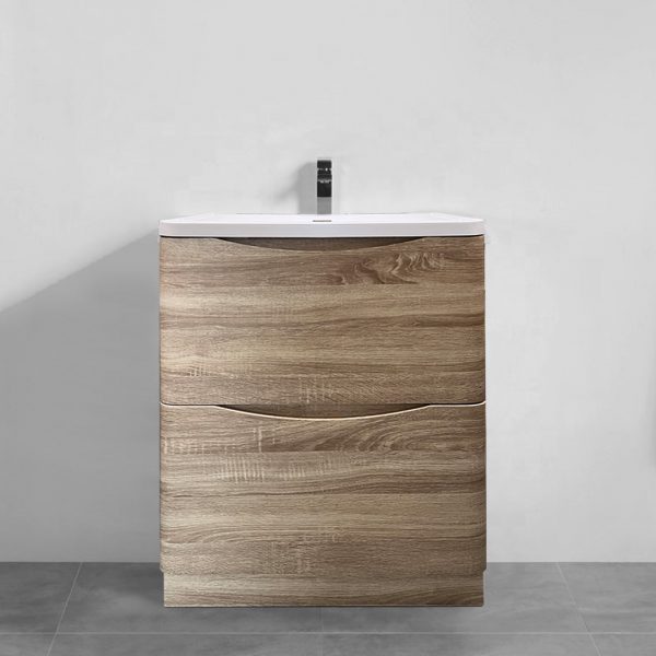 600 White Oak Double Drawer Vanity - Green Home